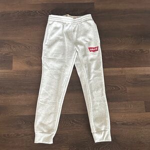 Levi's Light Grey Sweat Joggers with Red Logo